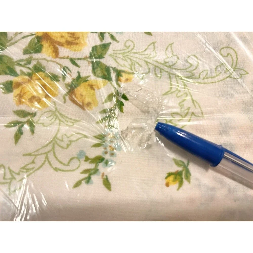 Vtg Statepride Carmen Double Flat Fitted Sheets New Old Stock Cream Yellow Roses